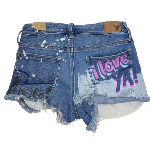 American Eagle Denim Jean Shorts Womens 00/2 (27” Waist) Shortie Midi - Lot of 3 - Picture 4 of 11